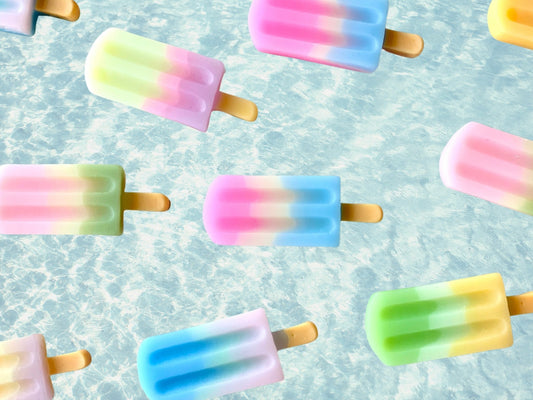 Summer popsicle needle minders for embroidery, cross stitch, and needlework.