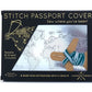 Stitch Where You've Been Passport Cover Kit in silver from Chasing Threads