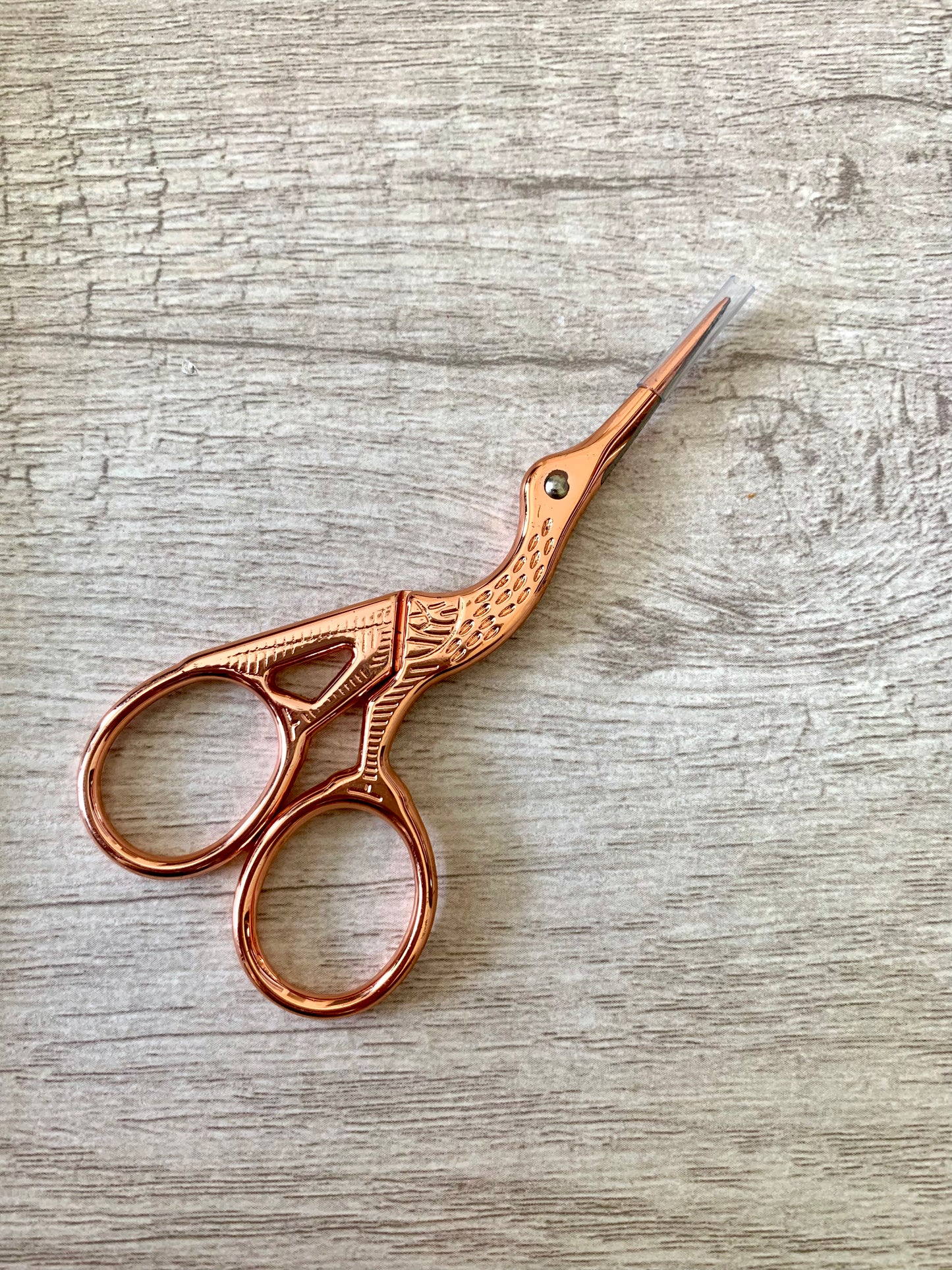 Rose gold bird embroidery scissors