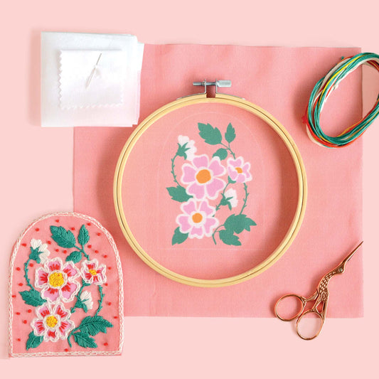  Pengxiaomei 4 Pack Flower Embroidery Kit for Beginners