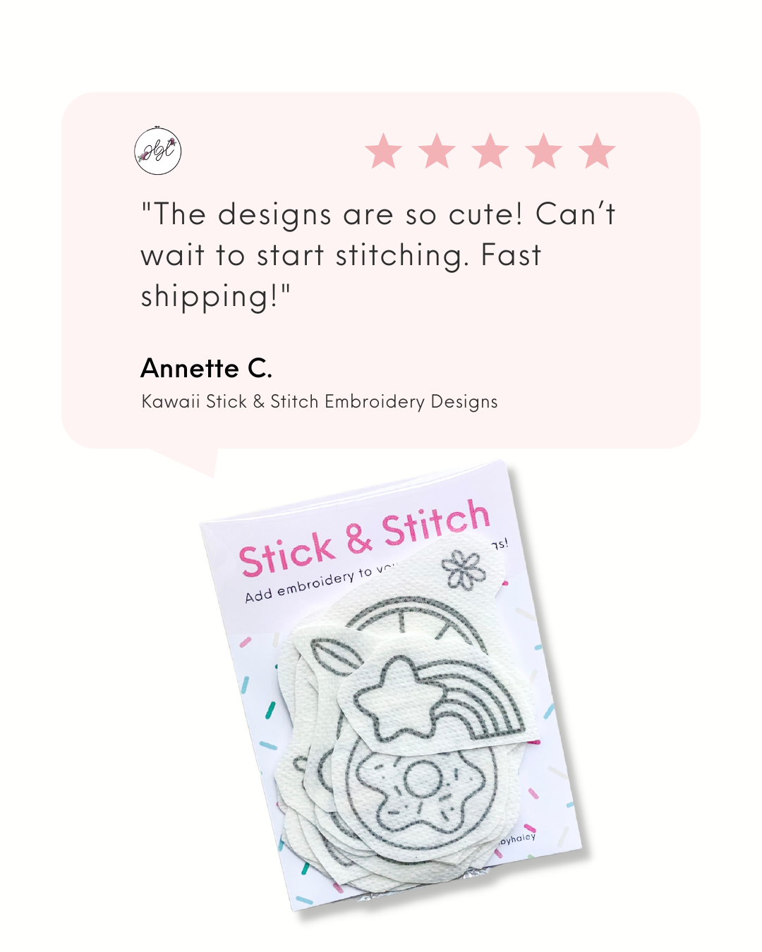 Embroidery stick and stitch designs customer testimonial review