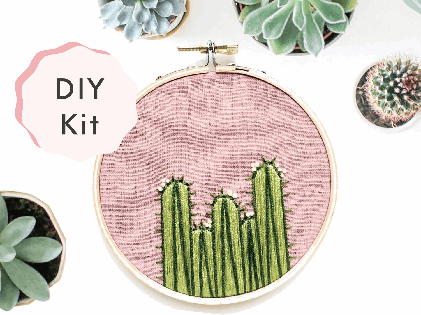 Cactus Embroidery Kit