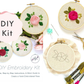 DIY rose embroidery kit for beginners