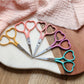 Lise Tailor Heart Embroidery Scissors in Various Colors