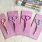 Heart shaped embroidery scissors in four colors