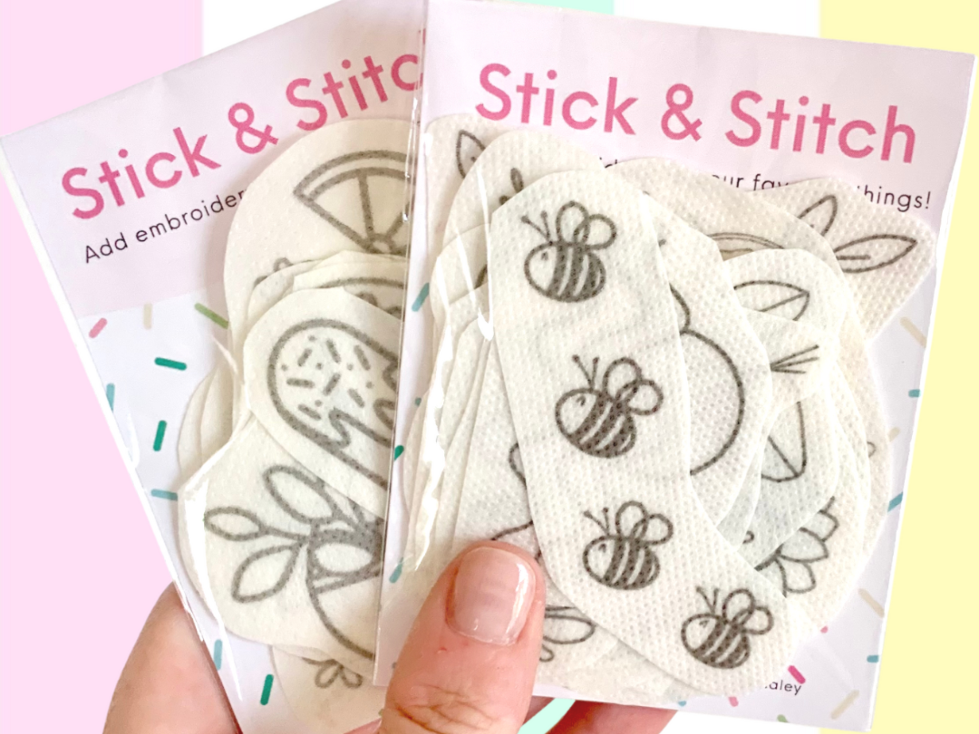 How to use stick on embroidery transfers 