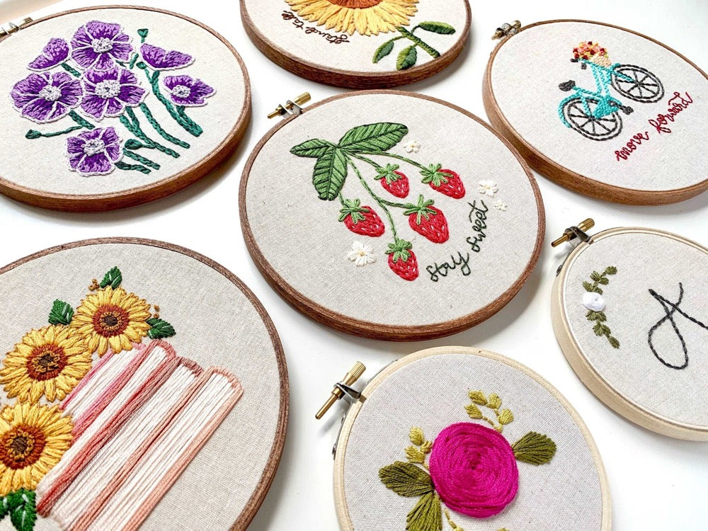 Strawberry Embroidery design for beginners