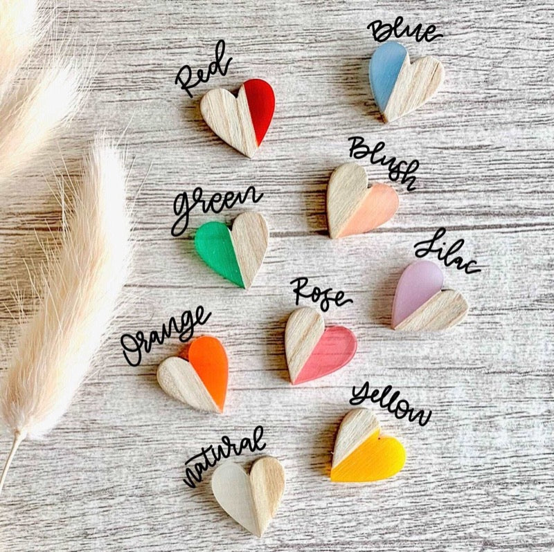 Heart needle minders in various color options